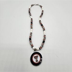 Texas Tech beaded necklace 19"
